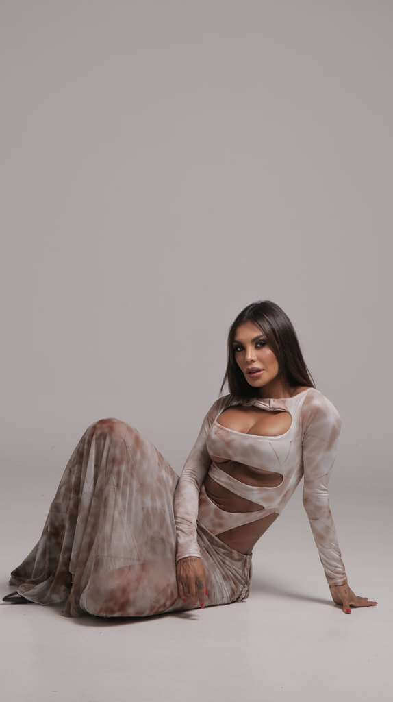 Skirt mixed nude - Imagen 4